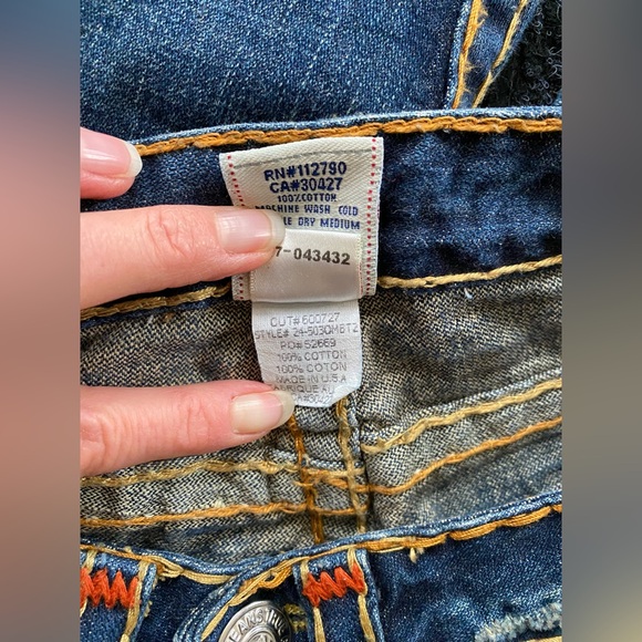 True Religion designer jeans JOEY SUPER T -size 26. AWESOME COLOR WAY!!! RARE! - Picture 14 of 15
